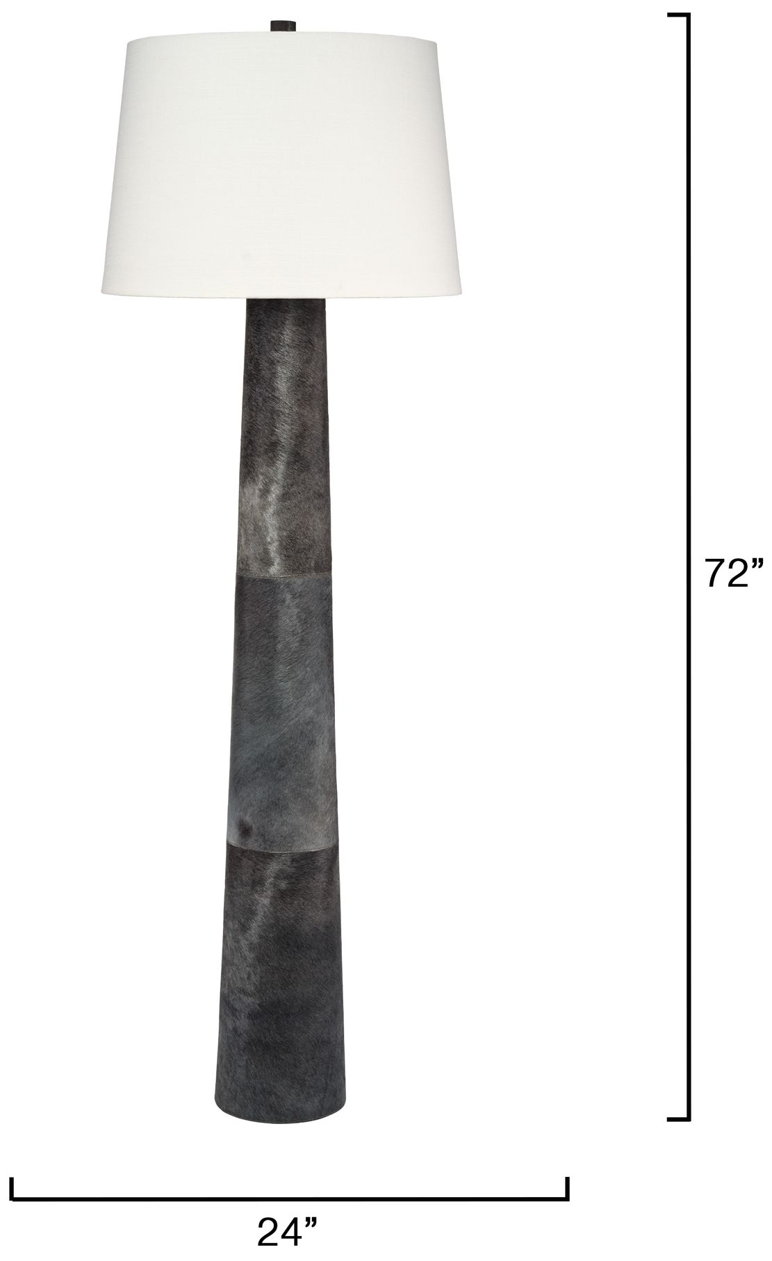 Image 3 Jamie Young Robertson Hide Floor Lamp 73.25" in Gray more views