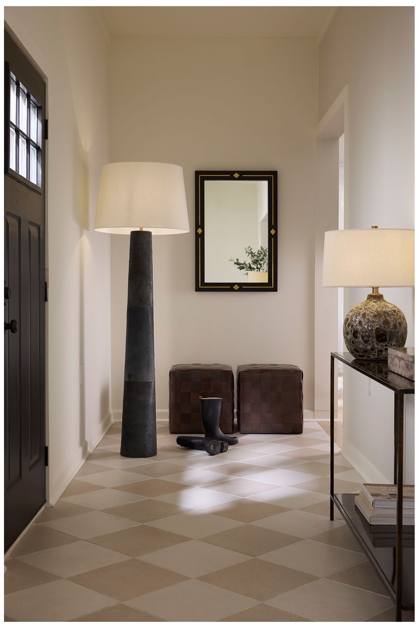 Image 5 Jamie Young Robertson Hide Floor Lamp 73.25" in Gray more views