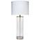 Jamie Young Rockefeller 32 1/2" Nickel and Clear Glass Table Lamp