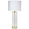 Jamie Young Rockefeller Brass Glass Table Lamp