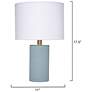 3_Jamie Young Roman Leather Table Lamp with Linen Shade, Blue more views