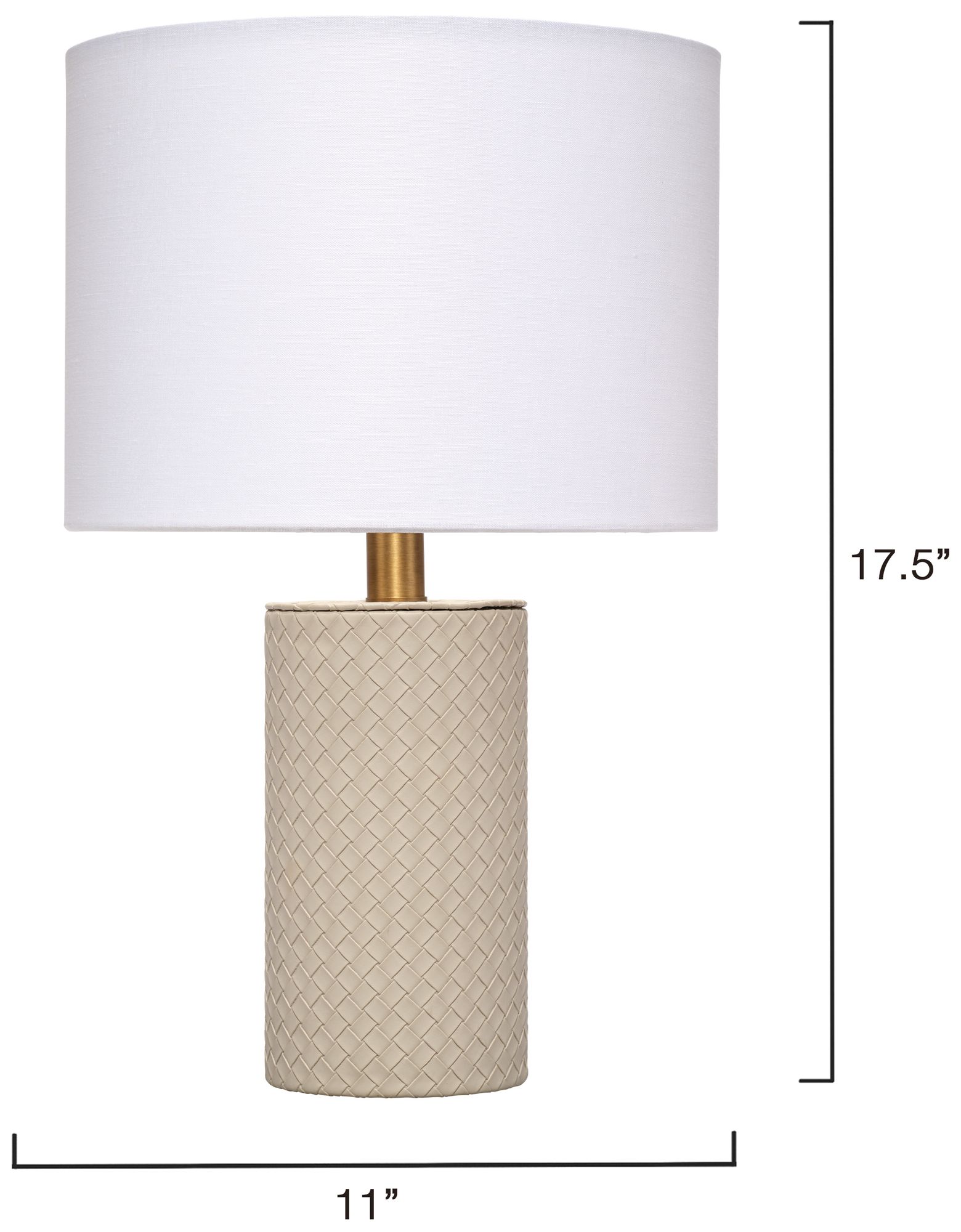 Image 3 Jamie Young Roman Leather Table Lamp with Linen Shade, Gray more views
