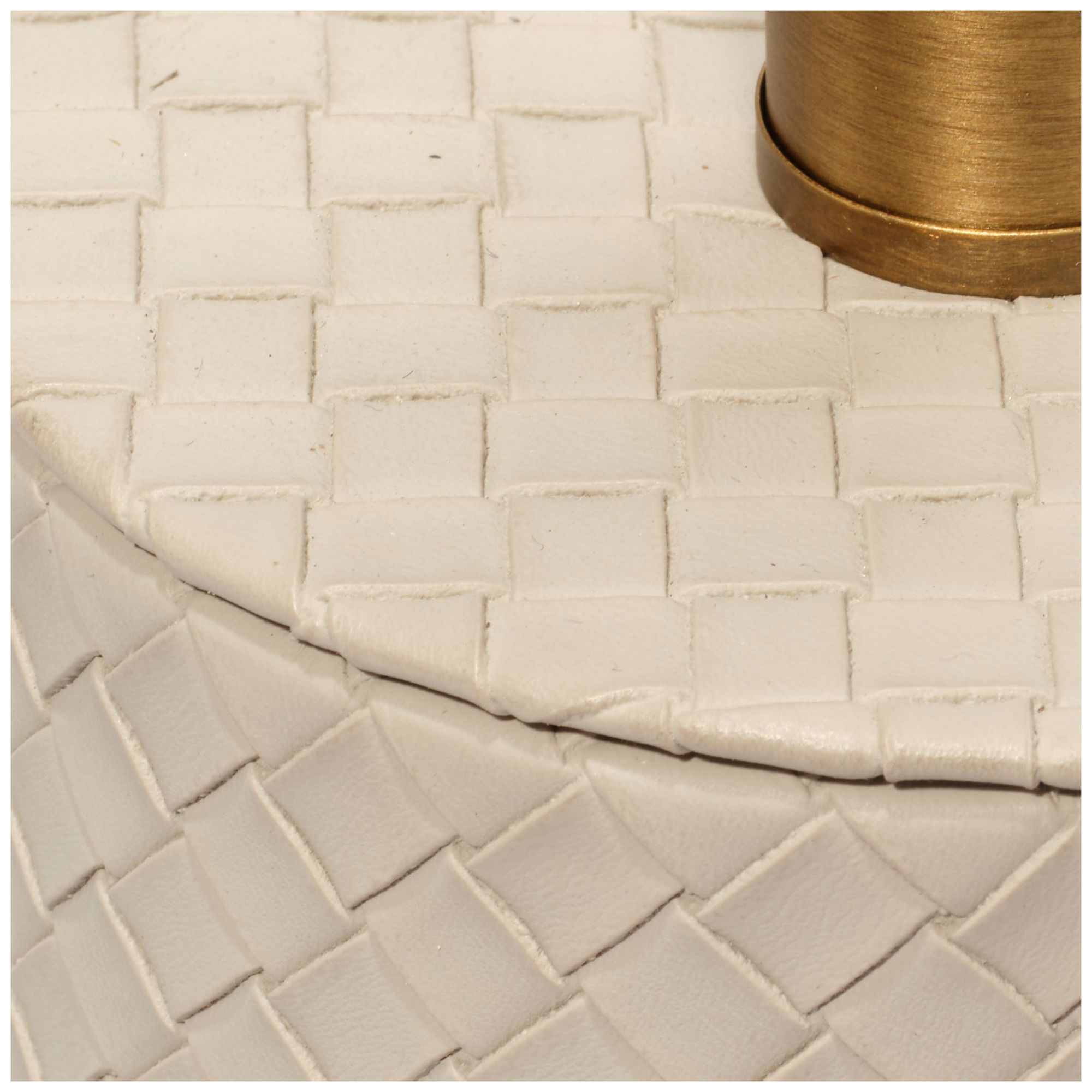 Image 4 Jamie Young Roman Leather Table Lamp with Linen Shade, Gray more views