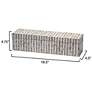 3_Jamie Young Roosevelt Grey Mother of Pearl Textured Decorative Large Box more views