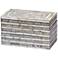 Jamie Young Roosevelt Grey Mother of Pearl Textured Decorative Small Box