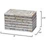 3_Jamie Young Roosevelt Grey Mother of Pearl Textured Decorative Small Box more views