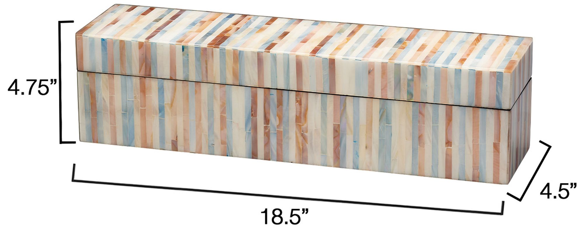 Image 3 Jamie Young Roosevelt Mother of Pearl Decorative Large Box more views