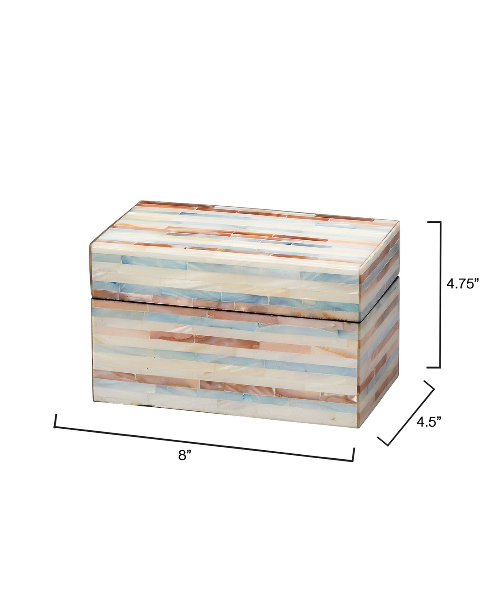 Image 3 Jamie Young Roosevelt Mother of Pearl Decorative Small Box more views