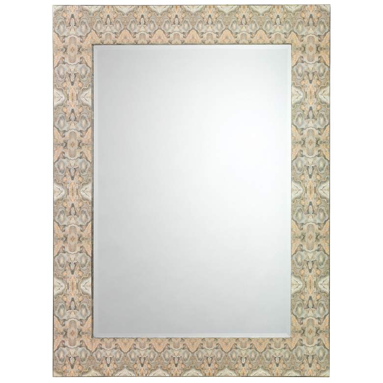 Image 1 Jamie Young Rorschach 48" x 36" Rectangle Wall Mirror in Gray and Cream