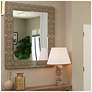 2_Jamie Young Rorschach 48" x 36" Rectangle Wall Mirror in Gray and Cream more views