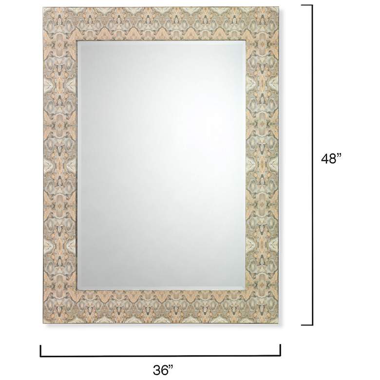 Image 3 Jamie Young Rorschach 48" x 36" Rectangle Wall Mirror in Gray and Cream more views