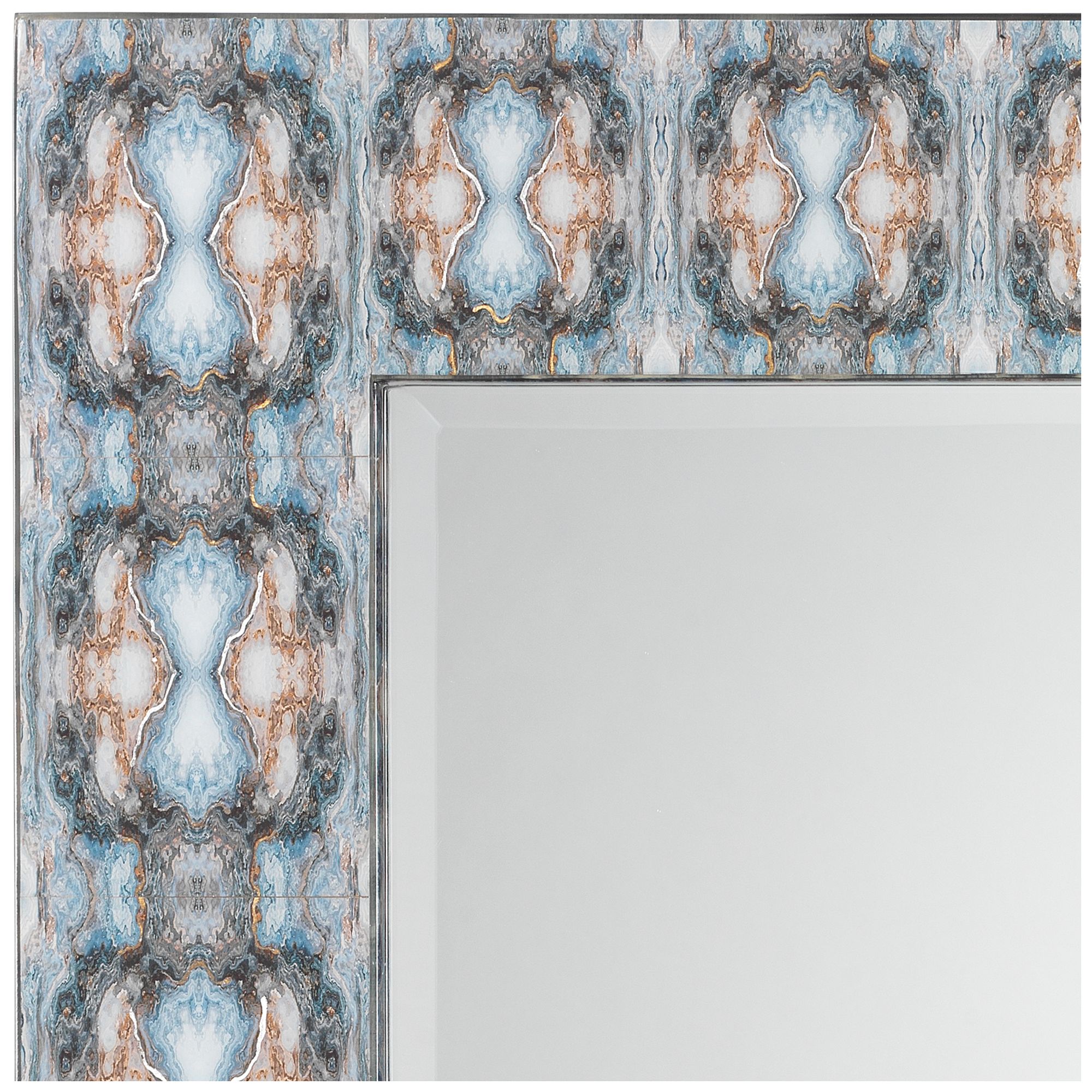 Image 4 Jamie Young Rorschach 48" x 36" Rectangle Wall Mirror in Indigo Blue more views