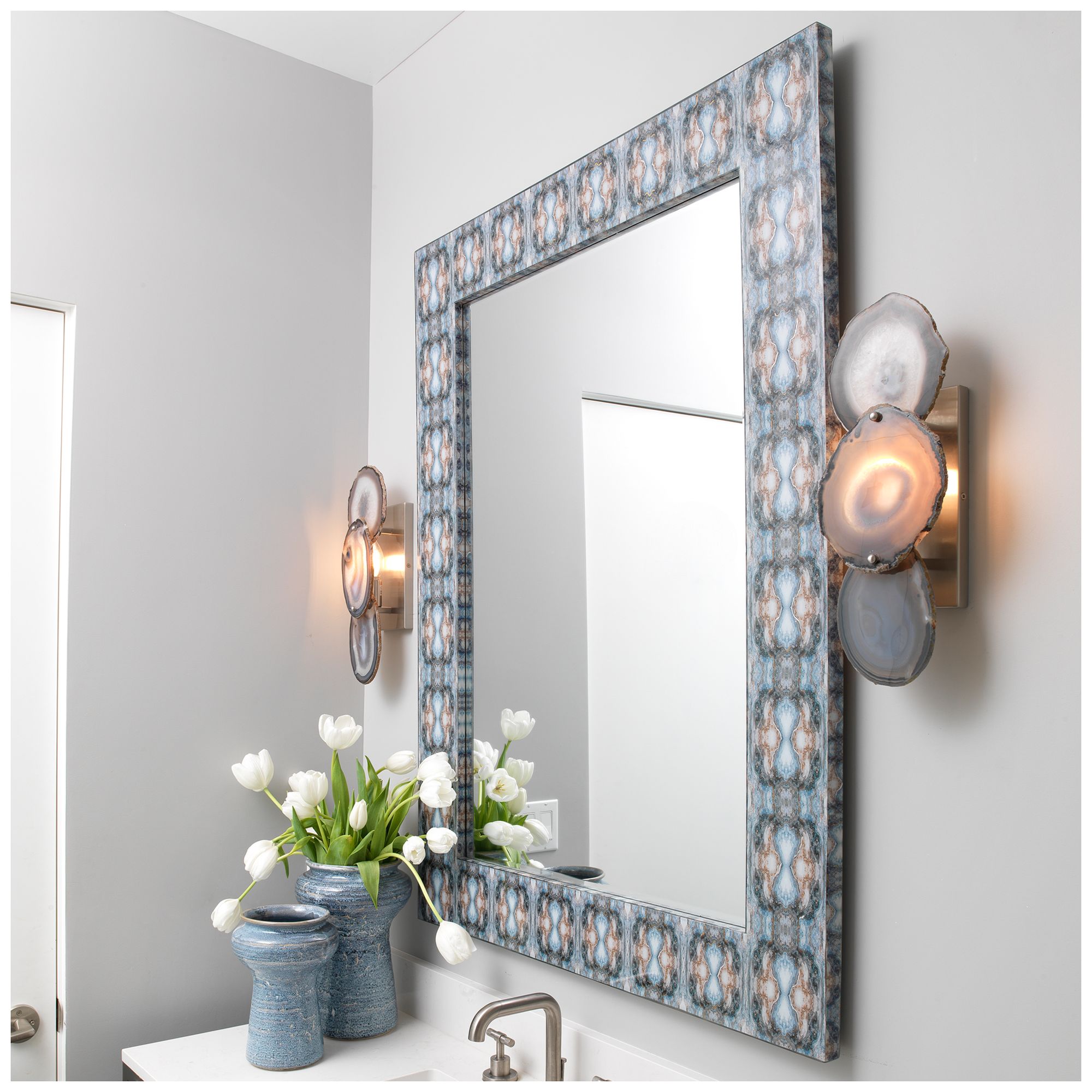 Image 6 Jamie Young Rorschach 48" x 36" Rectangle Wall Mirror in Indigo Blue more views