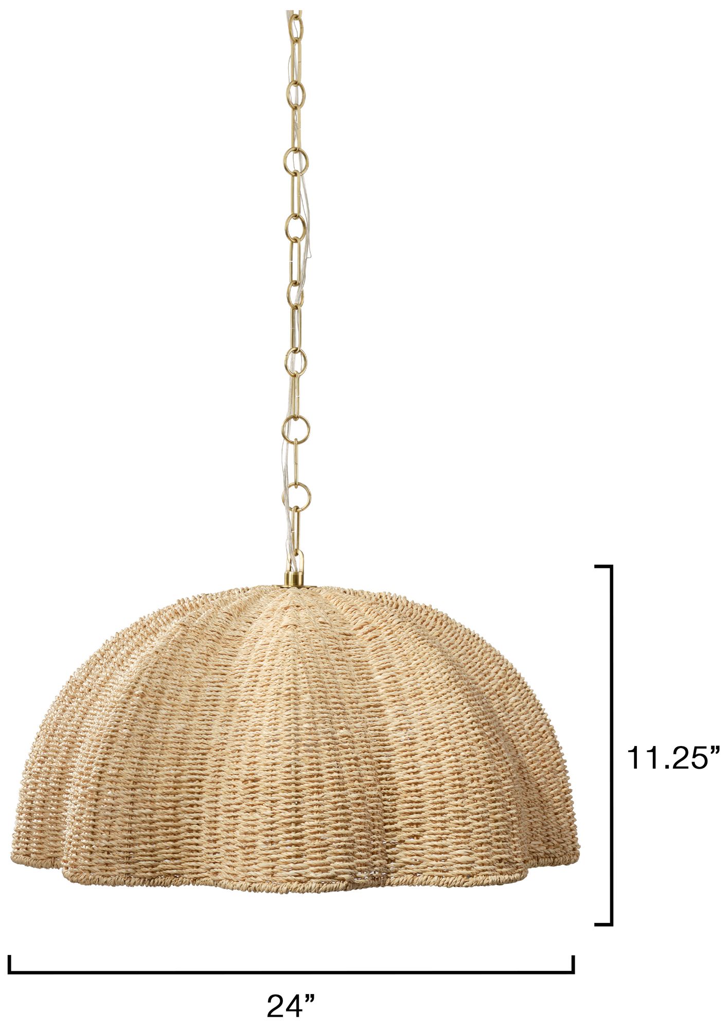 Image 3 Jamie Young Rosemary 1-Light Natural Palm Leaf Pendant 134" in Small more views