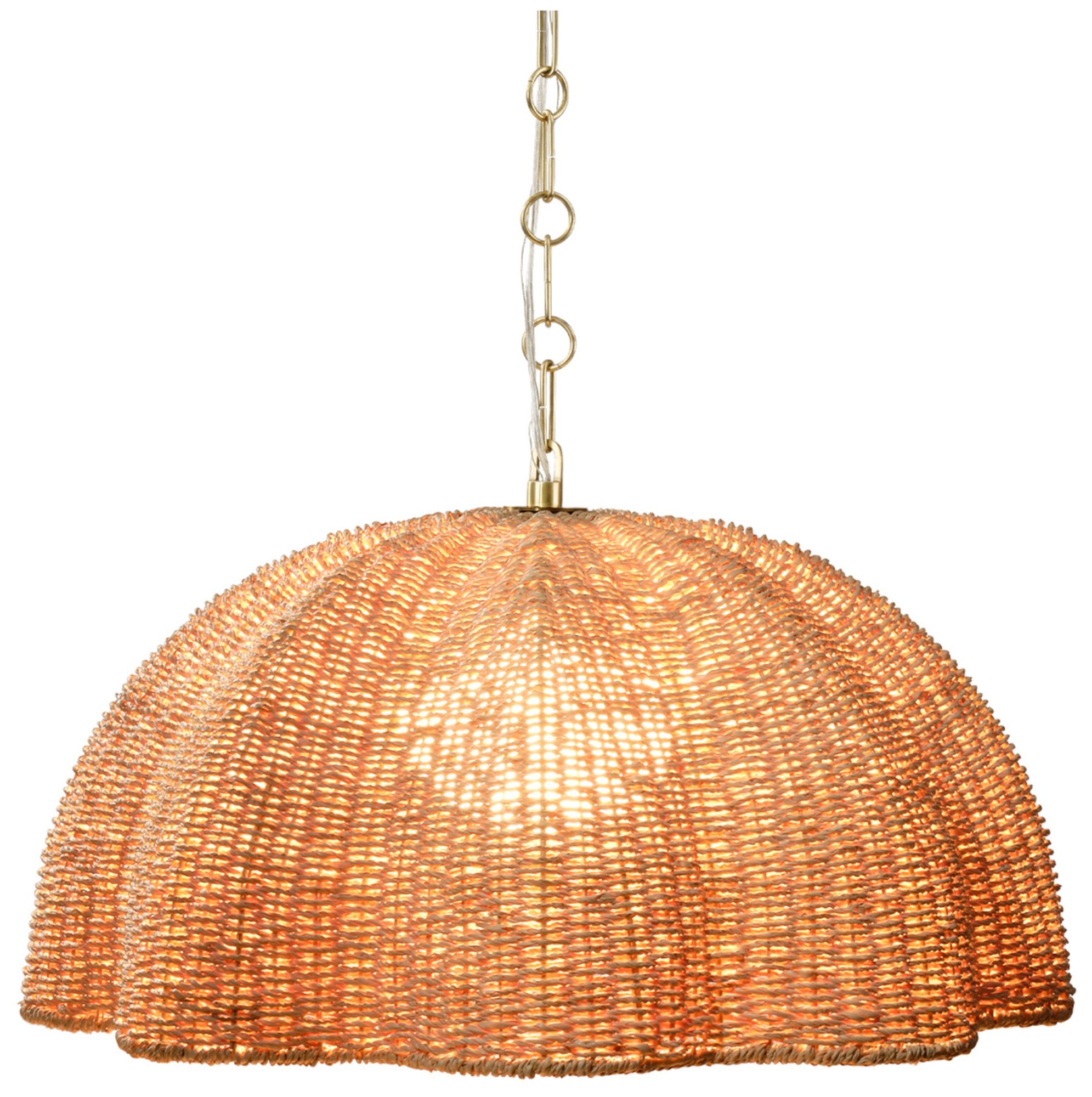 Image 5 Jamie Young Rosemary 1-Light Natural Palm Leaf Pendant 134" in Small more views