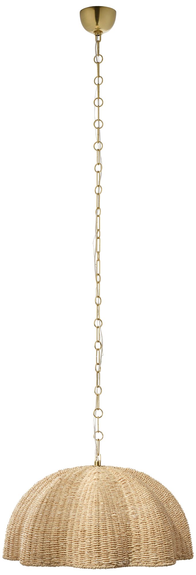 Image 6 Jamie Young Rosemary 1-Light Natural Palm Leaf Pendant 134" in Small more views