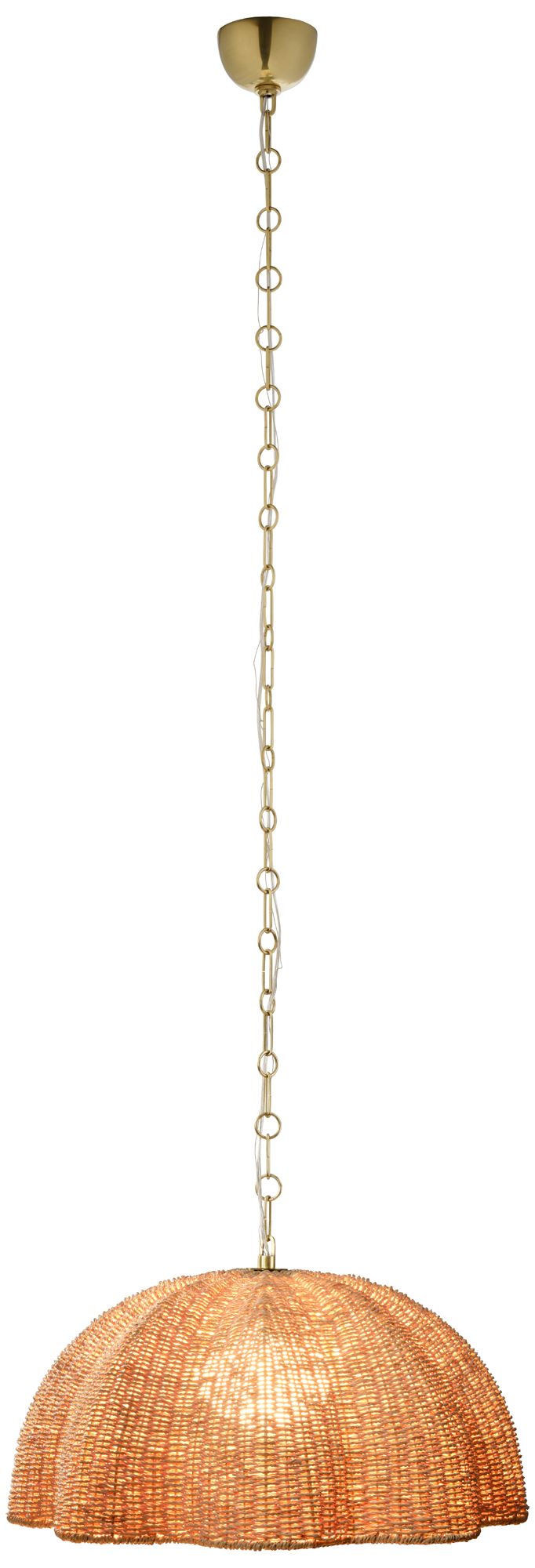 Image 7 Jamie Young Rosemary 1-Light Natural Palm Leaf Pendant 134" in Small more views