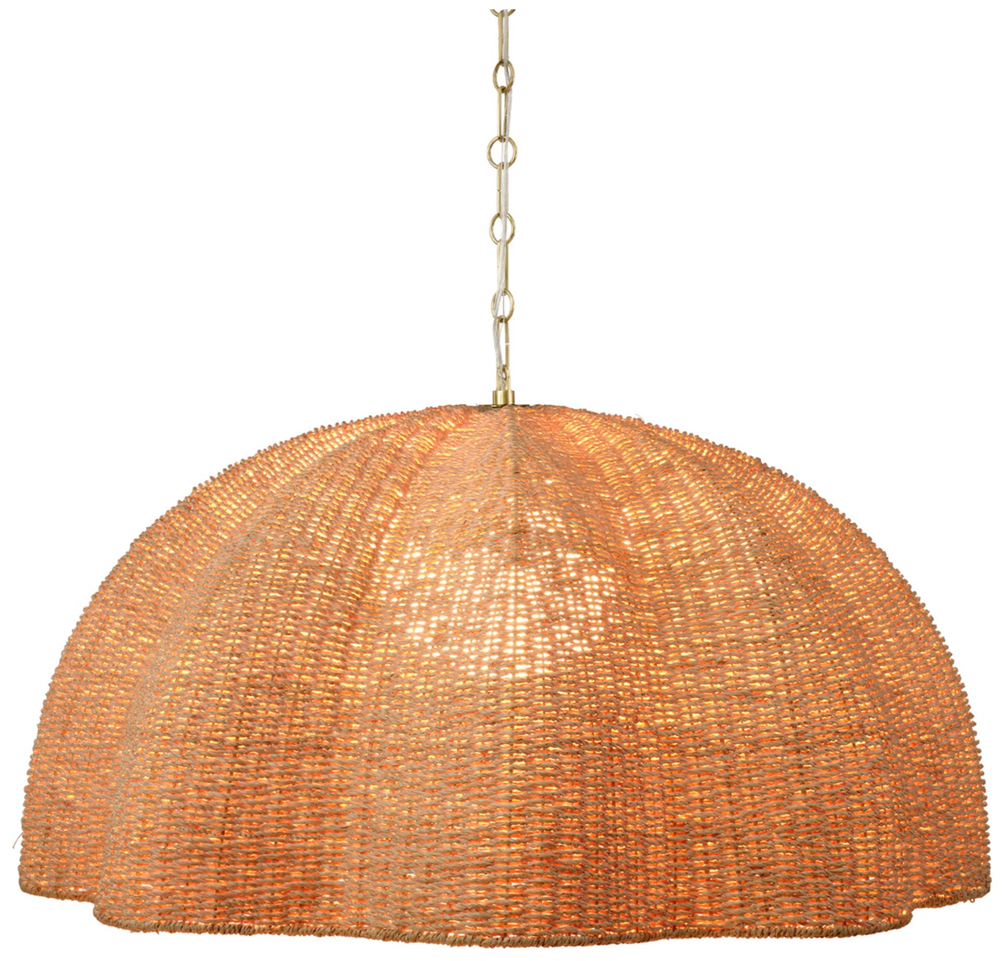 Image 5 Jamie Young Rosemary 1-Light Natural Palm Leaf Pendant 139.5" in Large more views