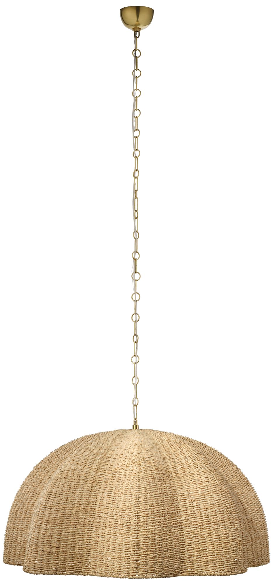 Image 6 Jamie Young Rosemary 1-Light Natural Palm Leaf Pendant 139.5" in Large more views