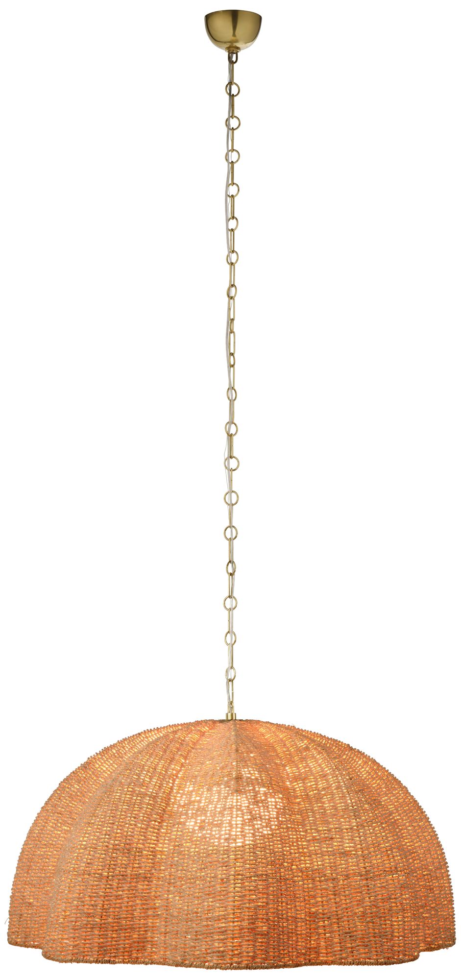 Image 7 Jamie Young Rosemary 1-Light Natural Palm Leaf Pendant 139.5" in Large more views