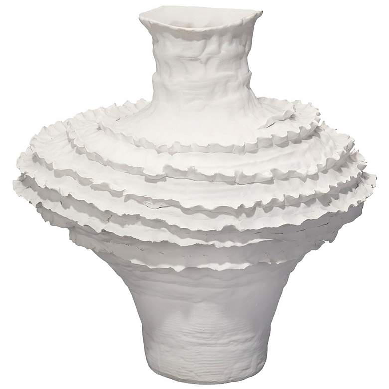 Image 2 Jamie Young Ruffle Ceramic 14.5" High Decorative Vase