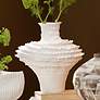 1_Jamie Young Ruffle Ceramic 14.5" High Decorative Vase