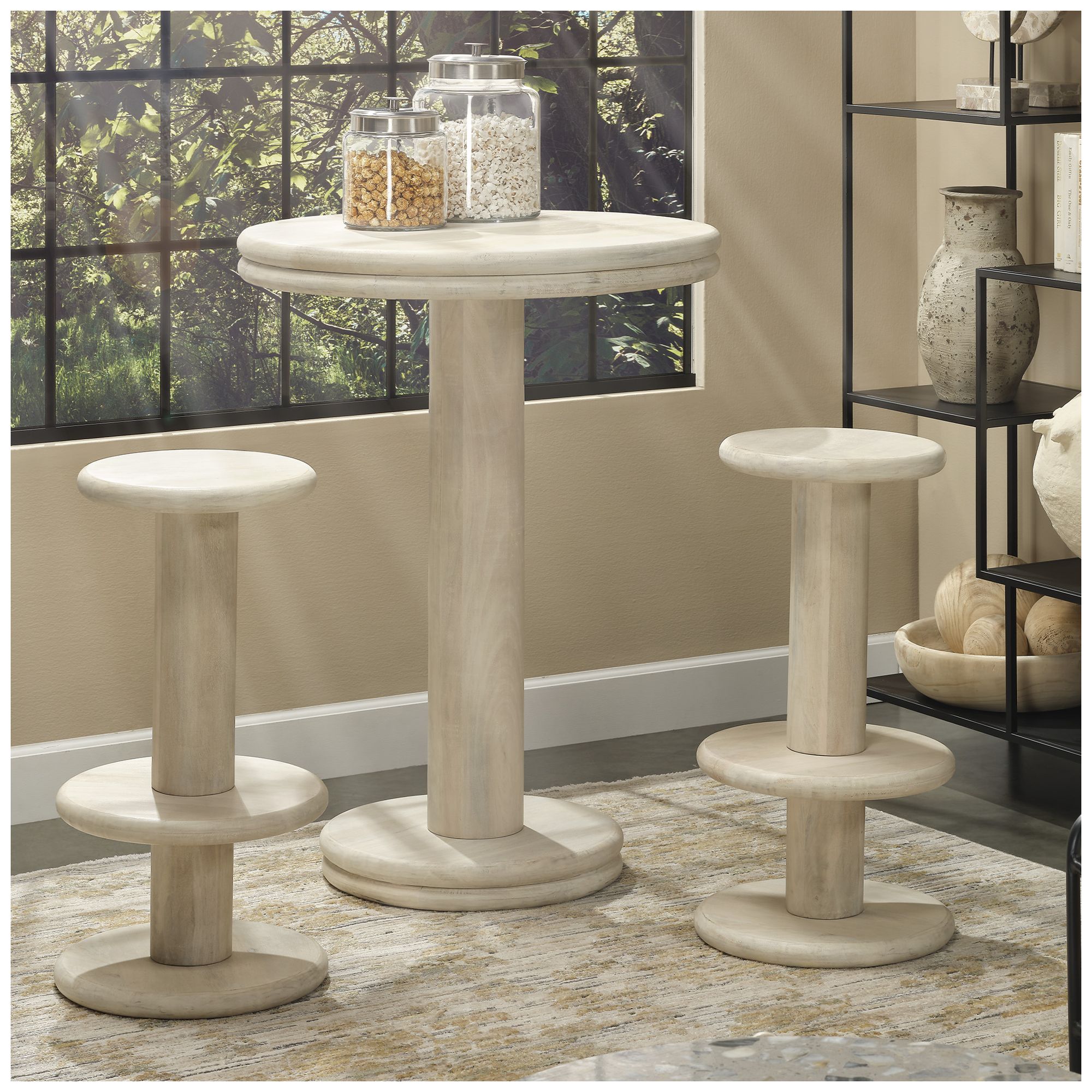 Image 2 Jamie Young Rye Mango Wood Barstool more views