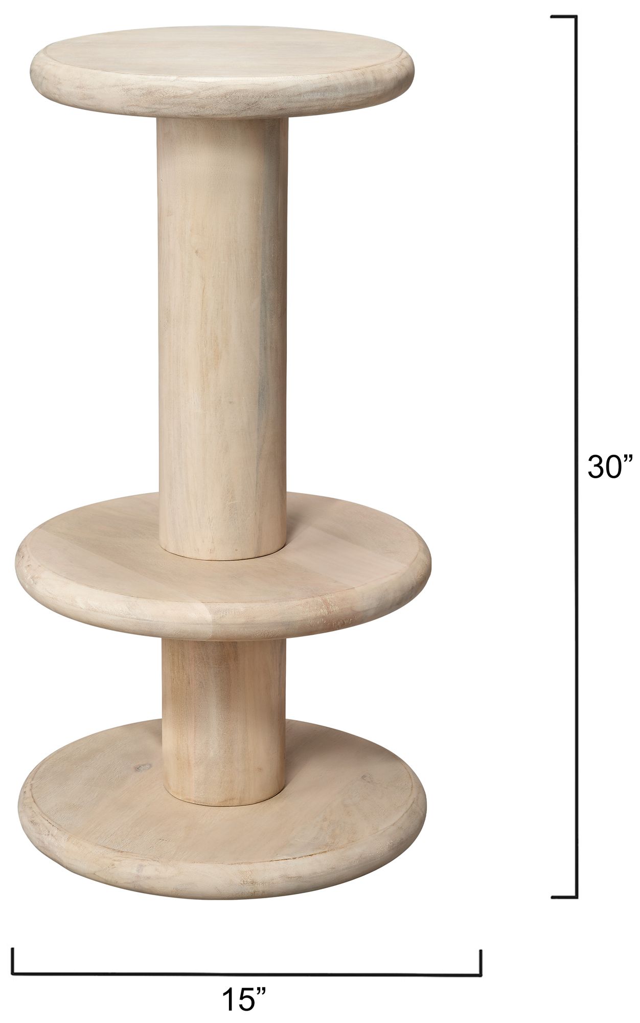Image 3 Jamie Young Rye Mango Wood Barstool more views