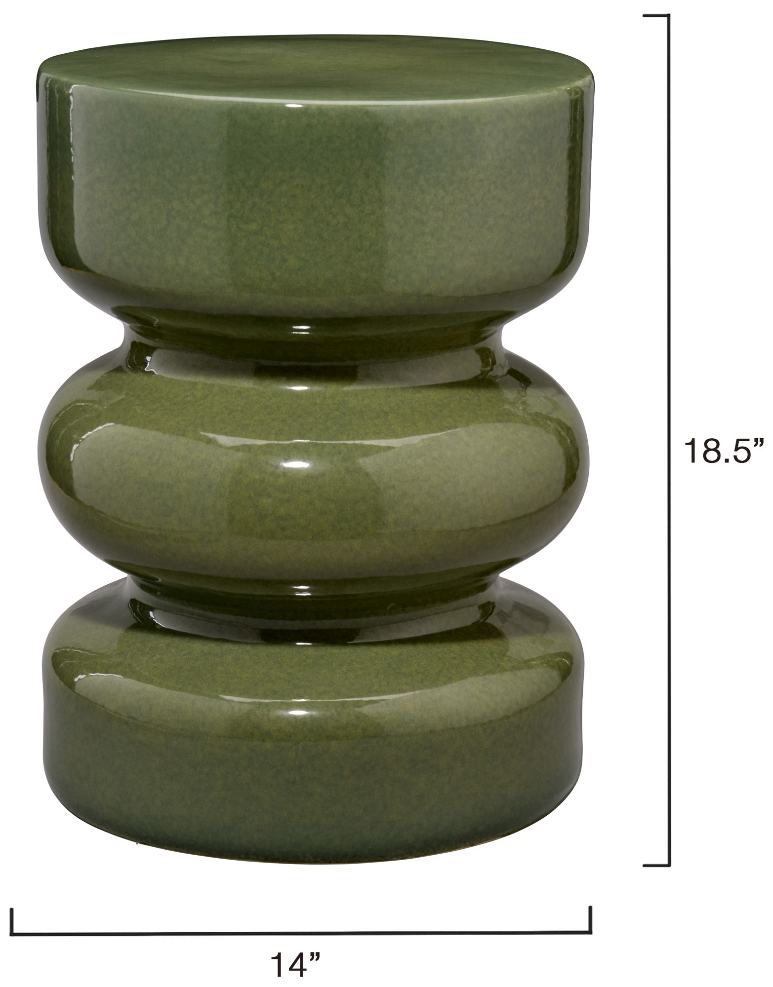 Image 3 Jamie Young Saguaro Ceramic Indoor/Outdoor Garden Stool more views