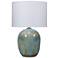 Jamie Young Salvador Ceramic Table Lamp with Linen Shade