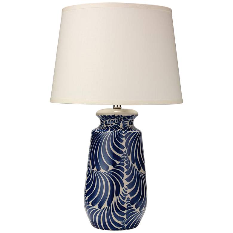 Image 1 Jamie Young Santa Barbara Blue and White Ceramic Table Lamp