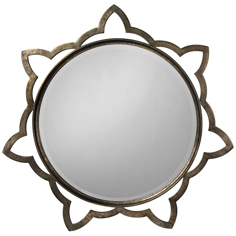 Image 1 Jamie Young Sante Antique Silver 36 inch Round Wall Mirror