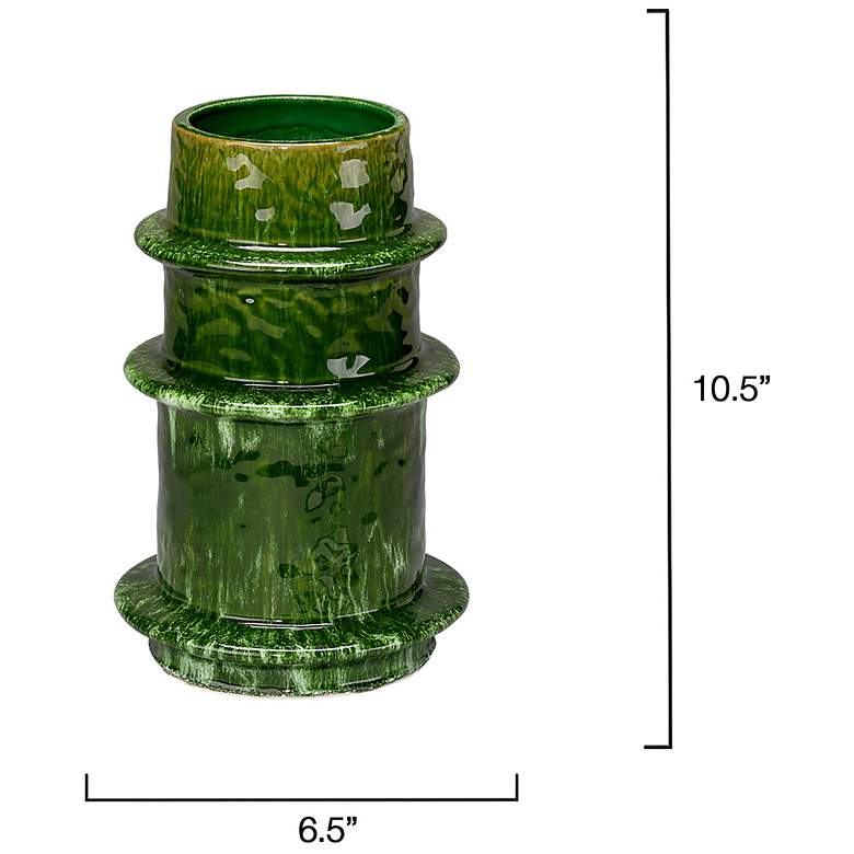 Image 3 Jamie Young Saturn 10.5" High Ceramic Decorative Vase more views