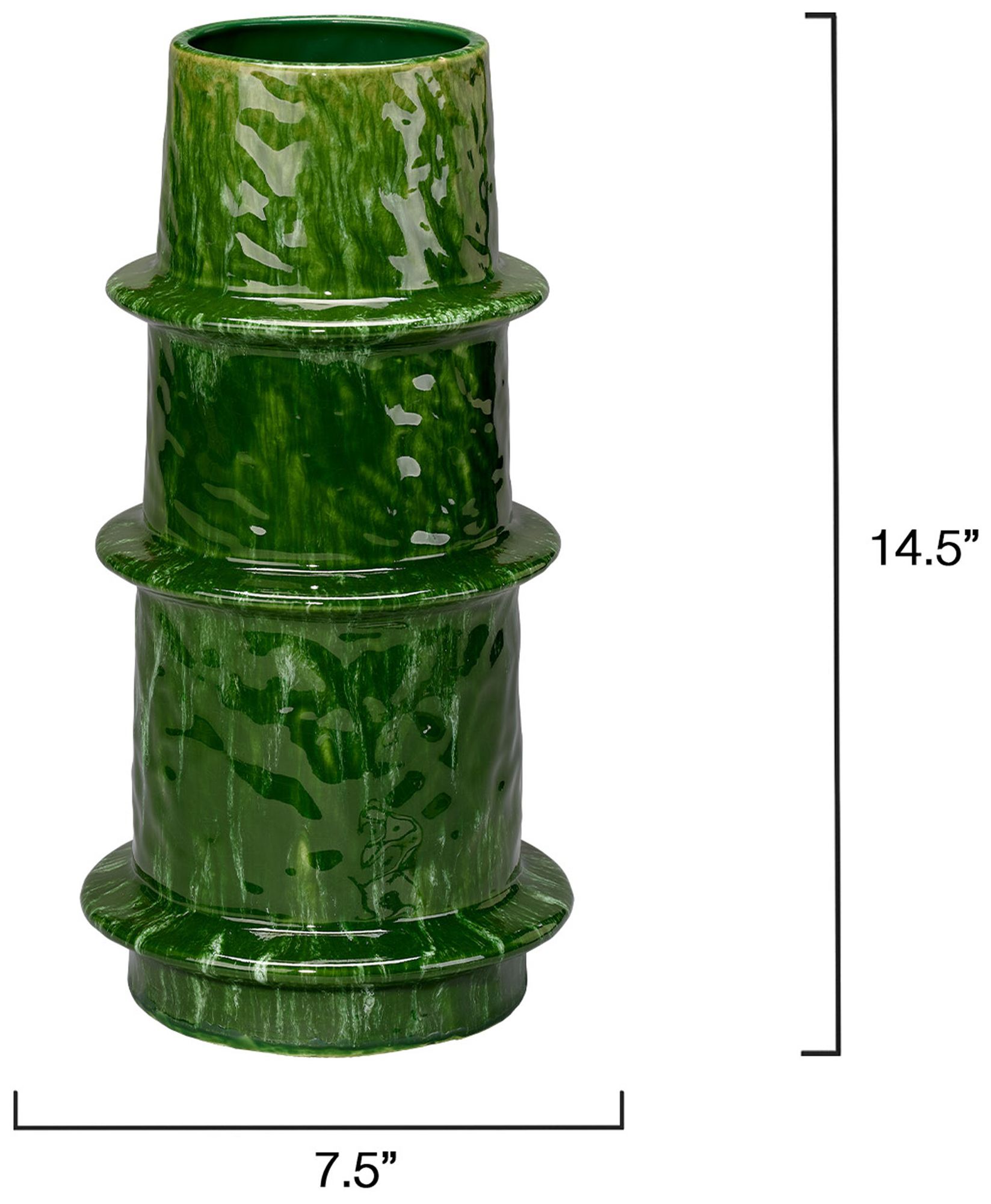 Image 3 Jamie Young Saturn 14.5" High Ceramic Decorative Vase more views