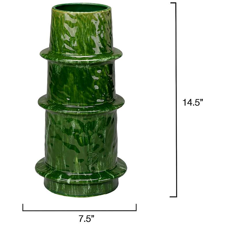 Image 3 Jamie Young Saturn 14.5" High Ceramic Decorative Vase more views