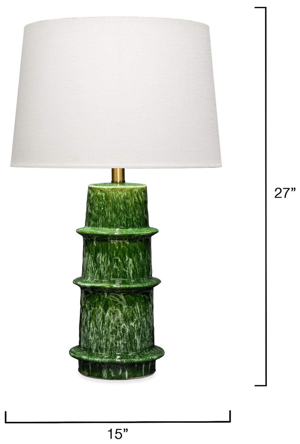 Image 6 Jamie Young Saturn Ceramic Table Lamp with Linen Shade 27" more views