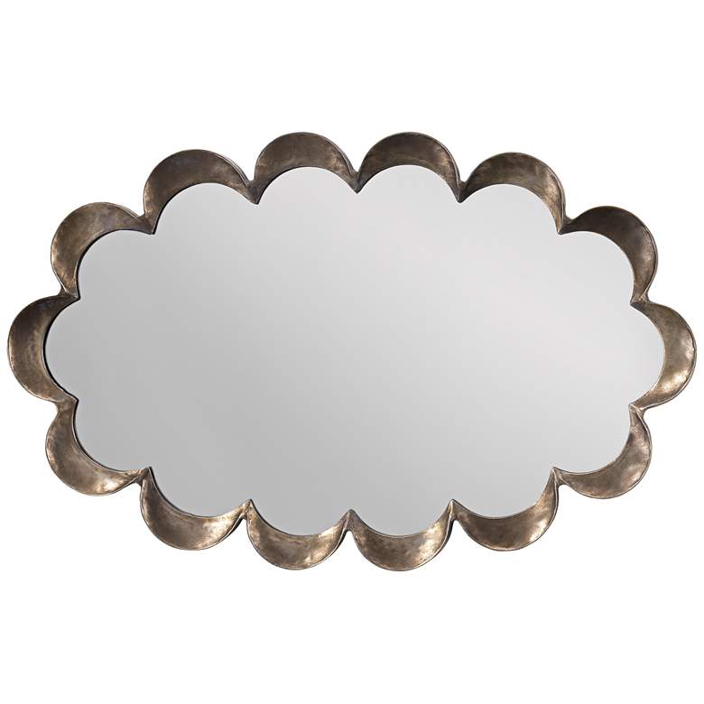 Image 1 Jamie Young Scallop Antique Silver 23 inch x 36 inch Wall Mirror
