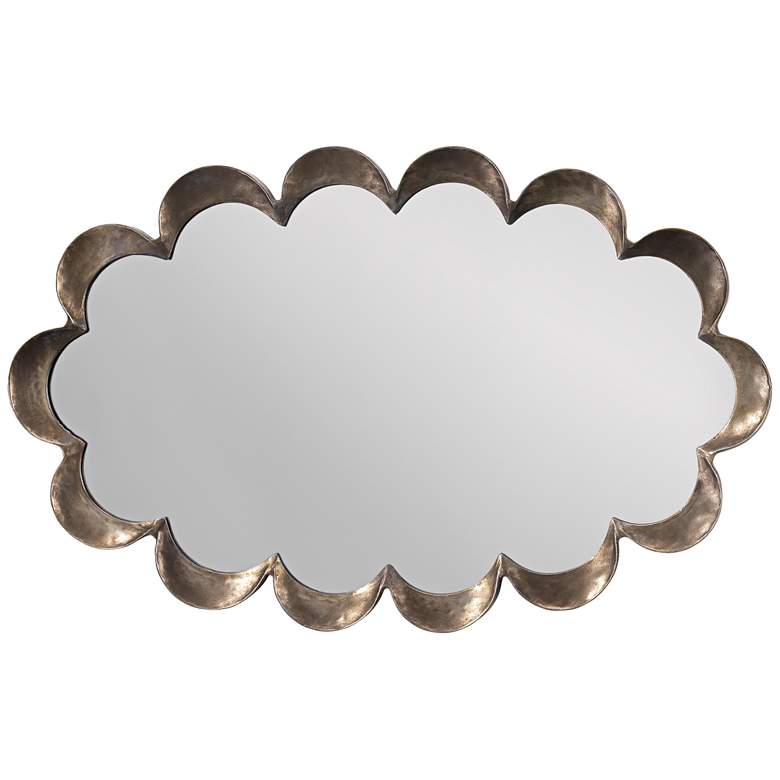 Image 1 Jamie Young Scallop Antique Silver 23" x 36" Wall Mirror