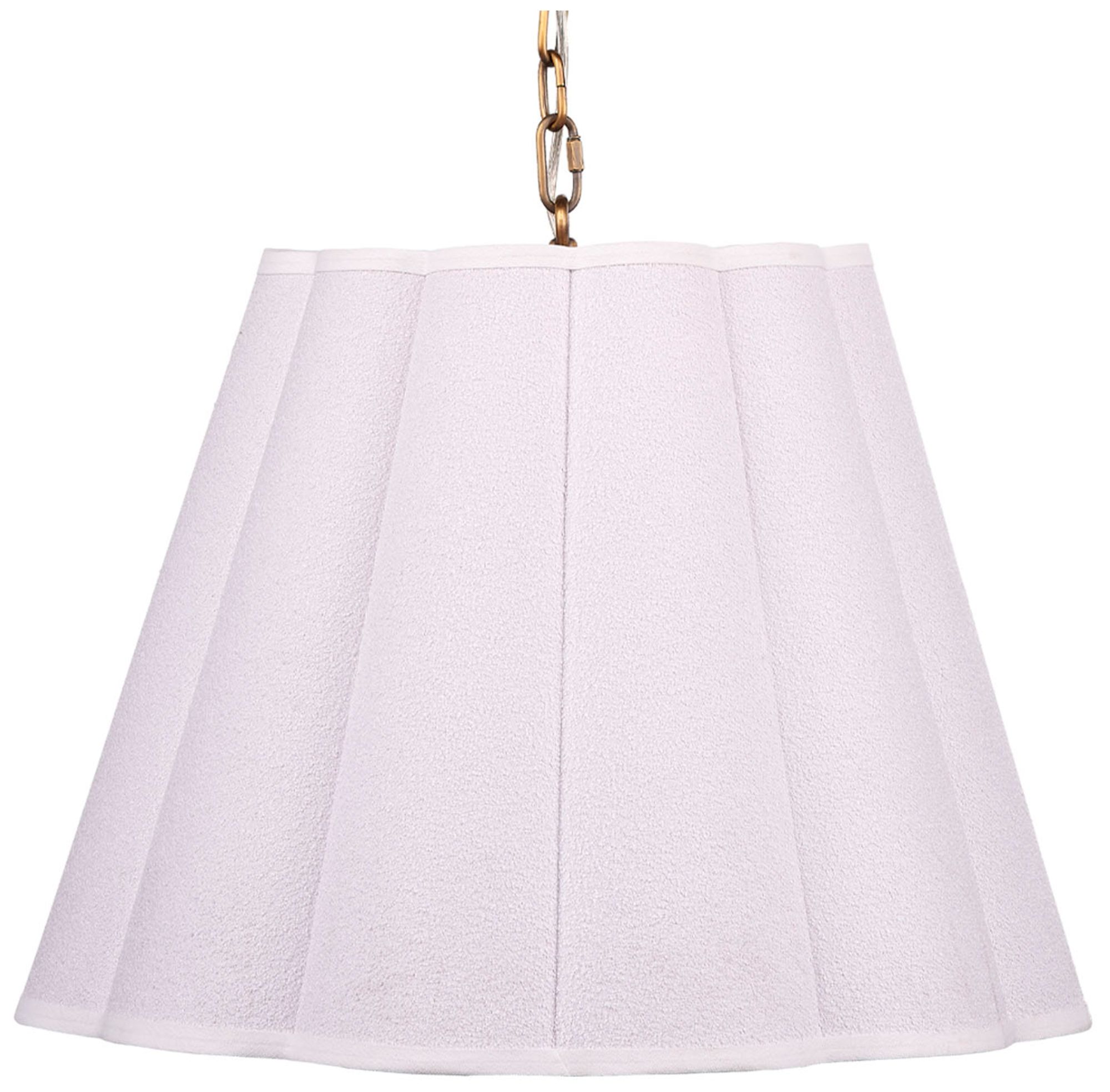 Jamie Young Scalloped 1-Light Boucle Linen Pendant