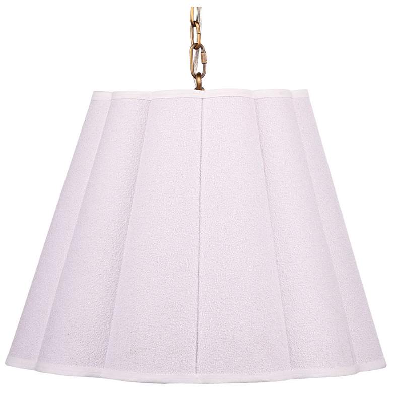Image 1 Jamie Young Scalloped 1-Light Boucle Linen Pendant