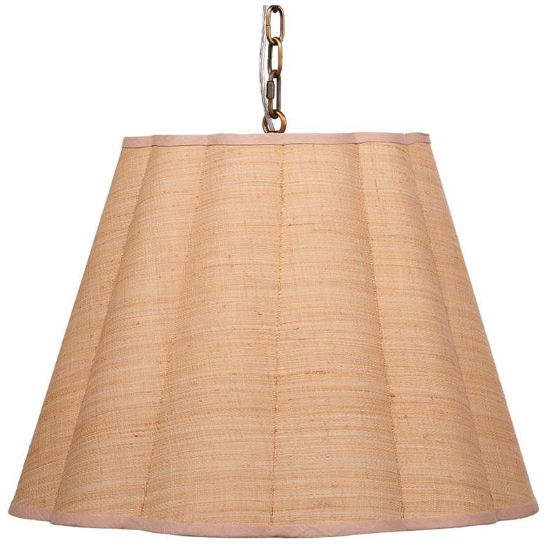 Image 1 Jamie Young Scalloped 1-Light Raffia Pendant