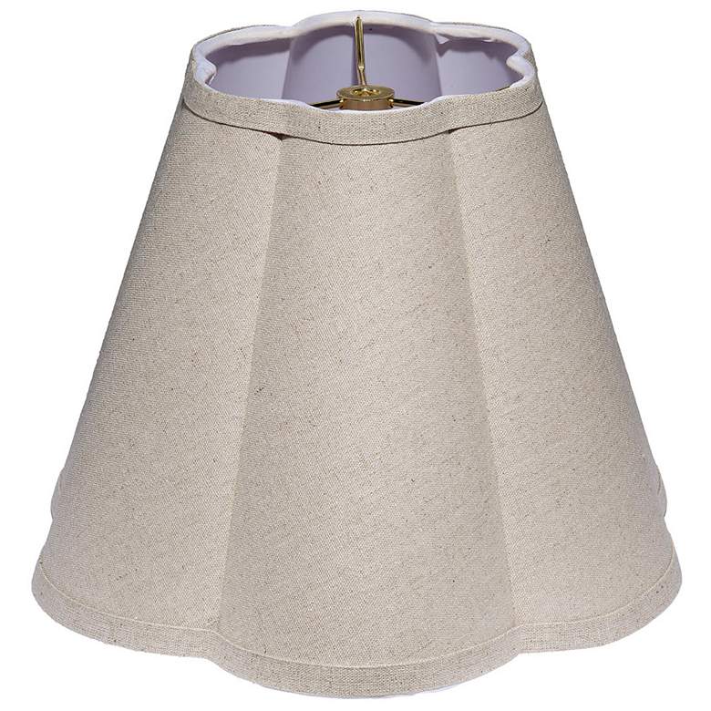 Image 1 Jamie Young Scalloped Natural Linen 12" Shade