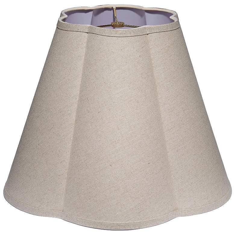 Image 1 Jamie Young Scalloped Natural Linen 18" Shade