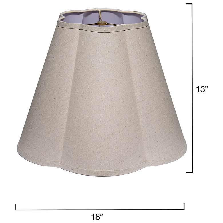 Image 2 Jamie Young Scalloped Natural Linen 18" Shade more views