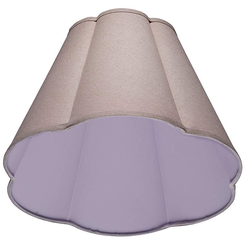 Image 4 Jamie Young Scalloped Natural Linen 18" Shade more views