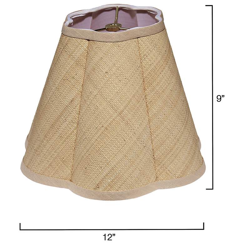 Image 2 Jamie Young Scalloped Raffia 12" Lamp Shade more views