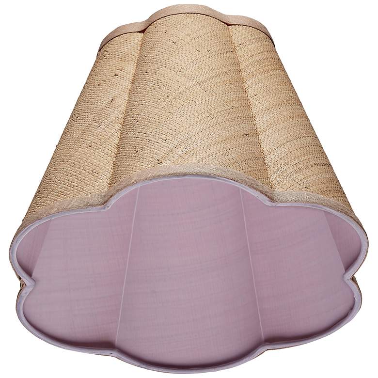 Image 4 Jamie Young Scalloped Raffia 12" Lamp Shade more views