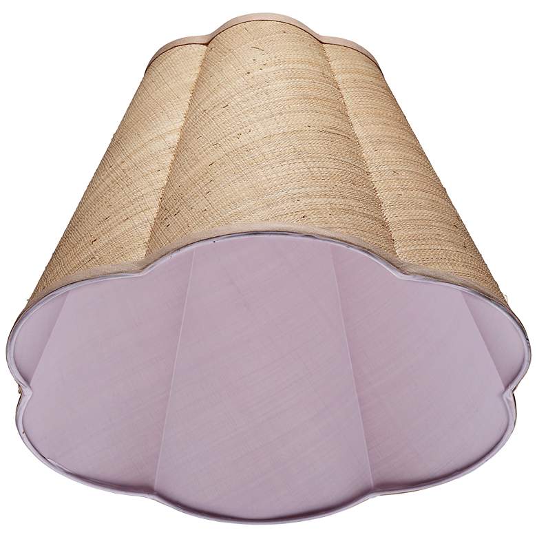 Image 4 Jamie Young Scalloped Raffia 18" Lamp Shade more views