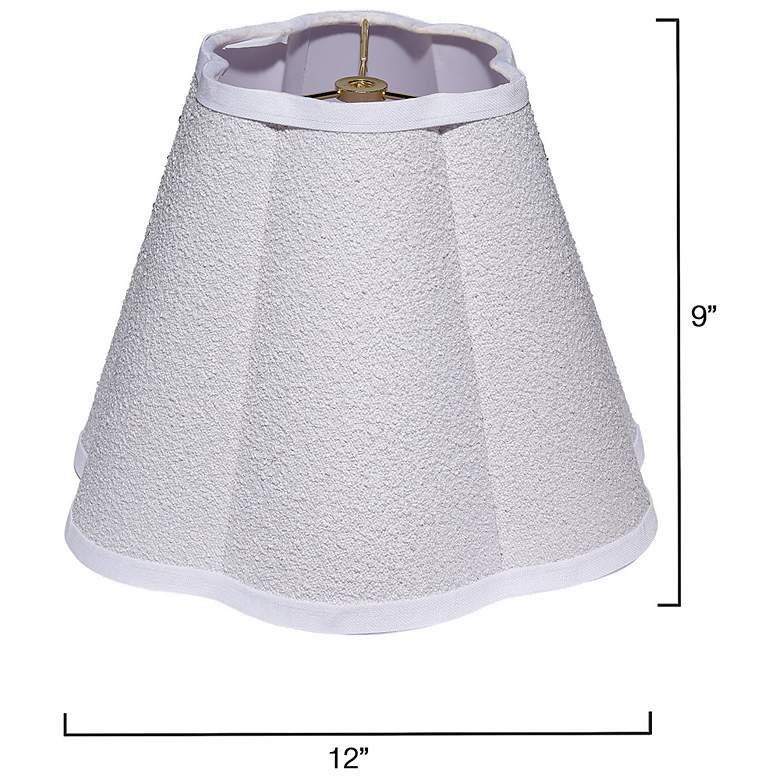 Image 3 Jamie Young Scalloped White Polyester 12" Shade more views