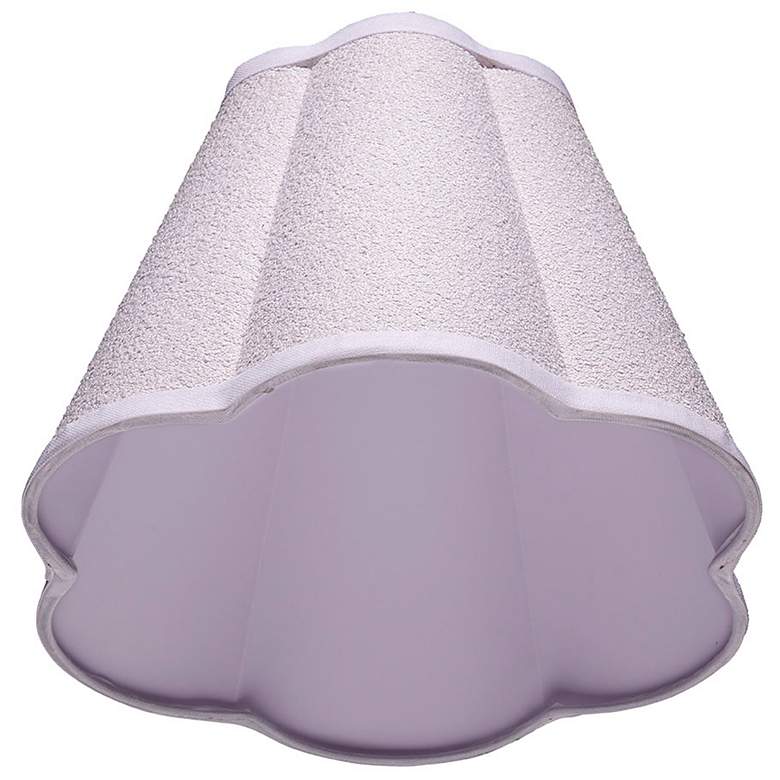 Image 5 Jamie Young Scalloped White Polyester 12" Shade more views